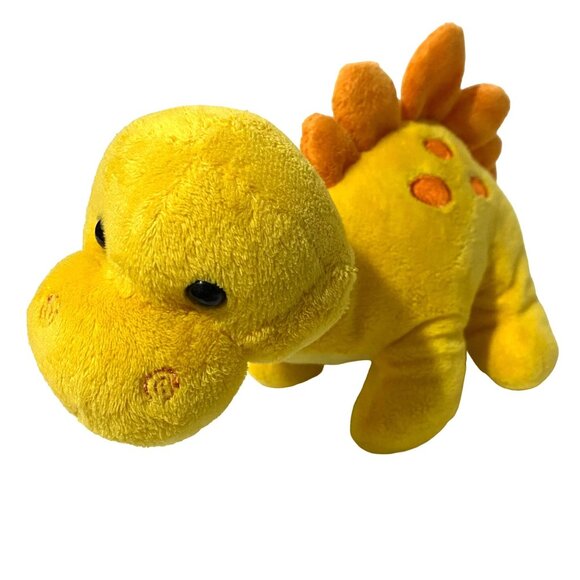 Prextex Stegosaurus Dinosaur Plush 12" Yellow - Picture 1 of 7